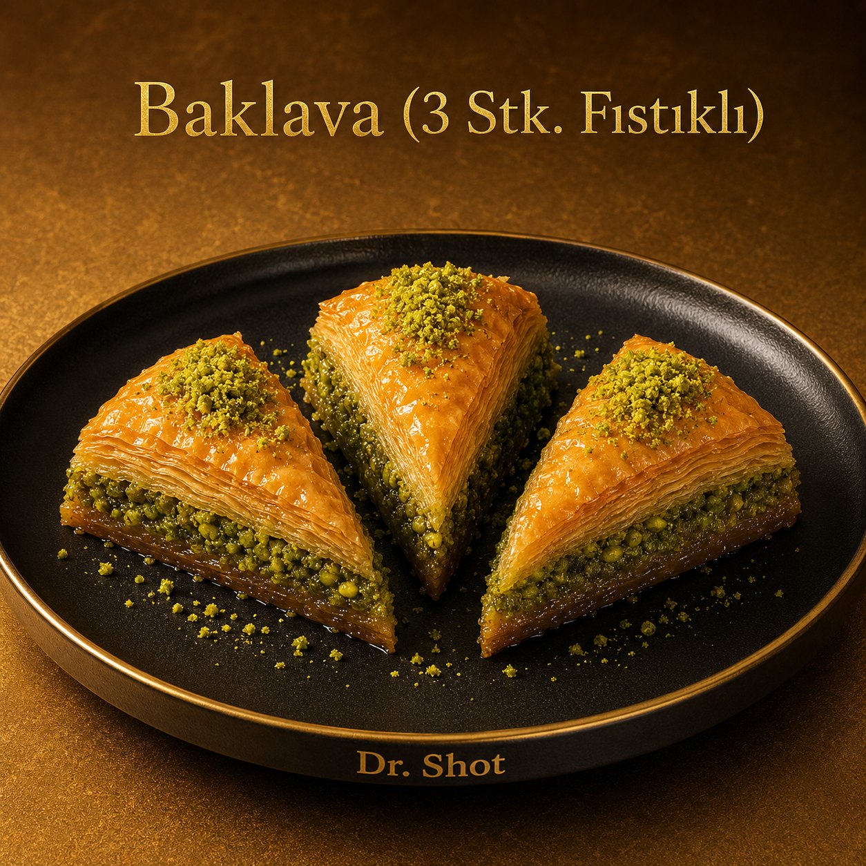 Baklava (3 Stk. Fıstıklı) bei Dr. Shot