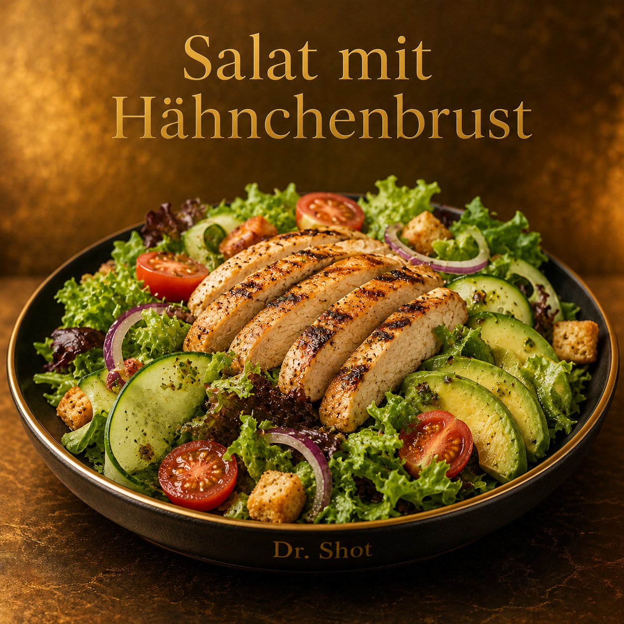 Salat mit Hähnchenbrust bei Dr. Shot