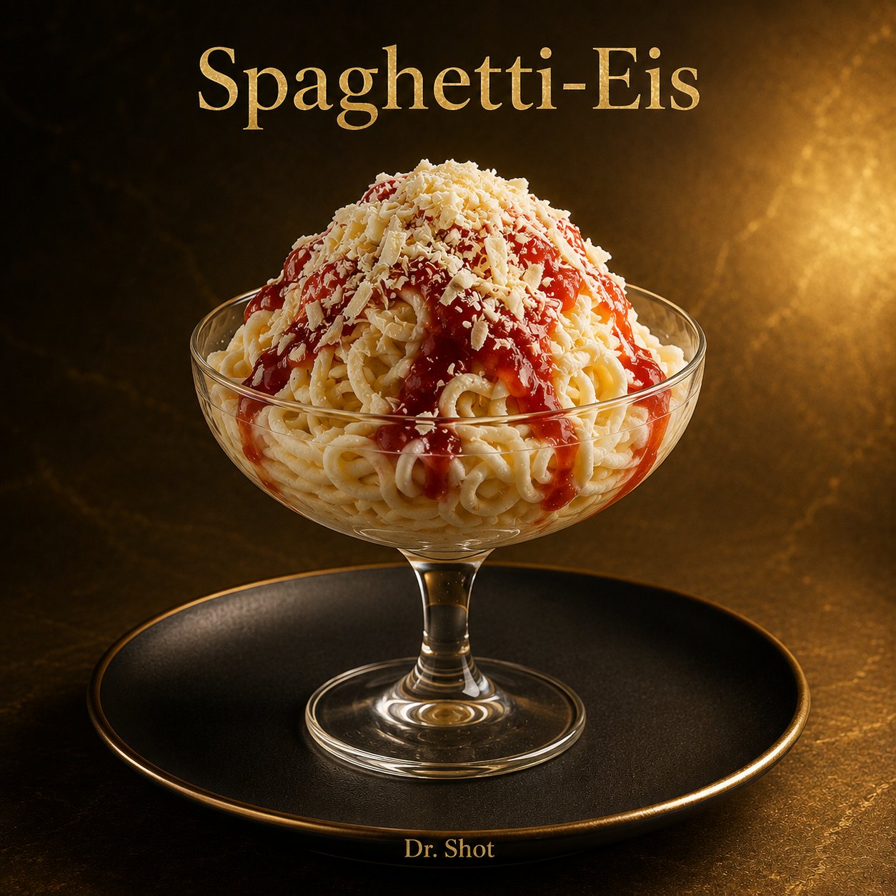 Spaghetti-Eis bei Dr. Shot