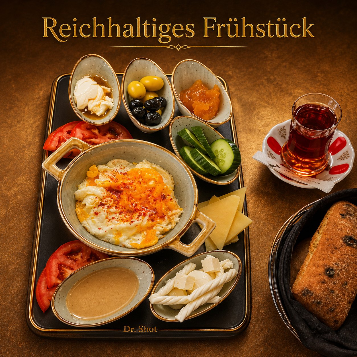 Reichhaltiges Frühstück bei Dr. Shot